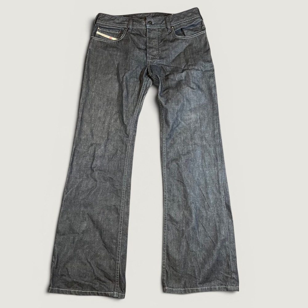 Diesel Zatiny Regular Bootcut Jeans Mens 30x30 Dark Indigo Blue Button Fly Denim
